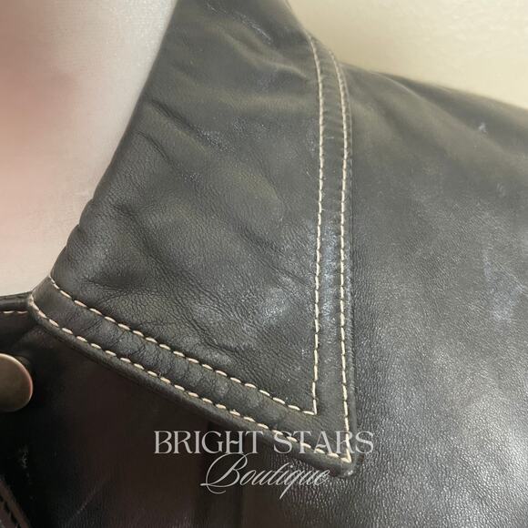 Rare Vintage Leather Wool Vest ASO Faith Lehane BtVS Womens Small Vintage 90s - Picture 10 of 15